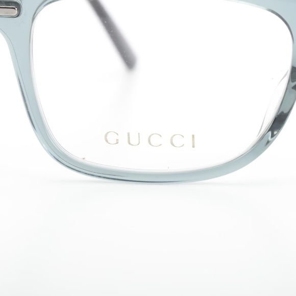 New Gucci GG05190A Blue/Grey & Silver, Rectangular Eyeglasses with Case - Picture 5 of 9